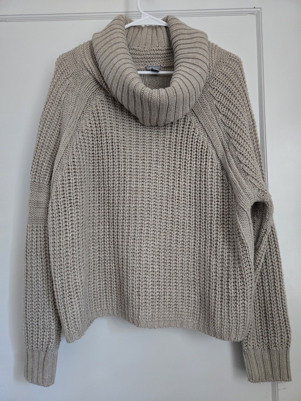 Charlotte Russe Taupe Chunky Cowl Neck Sweater